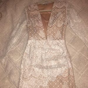 Charlotte Russe short white lace dress sz small